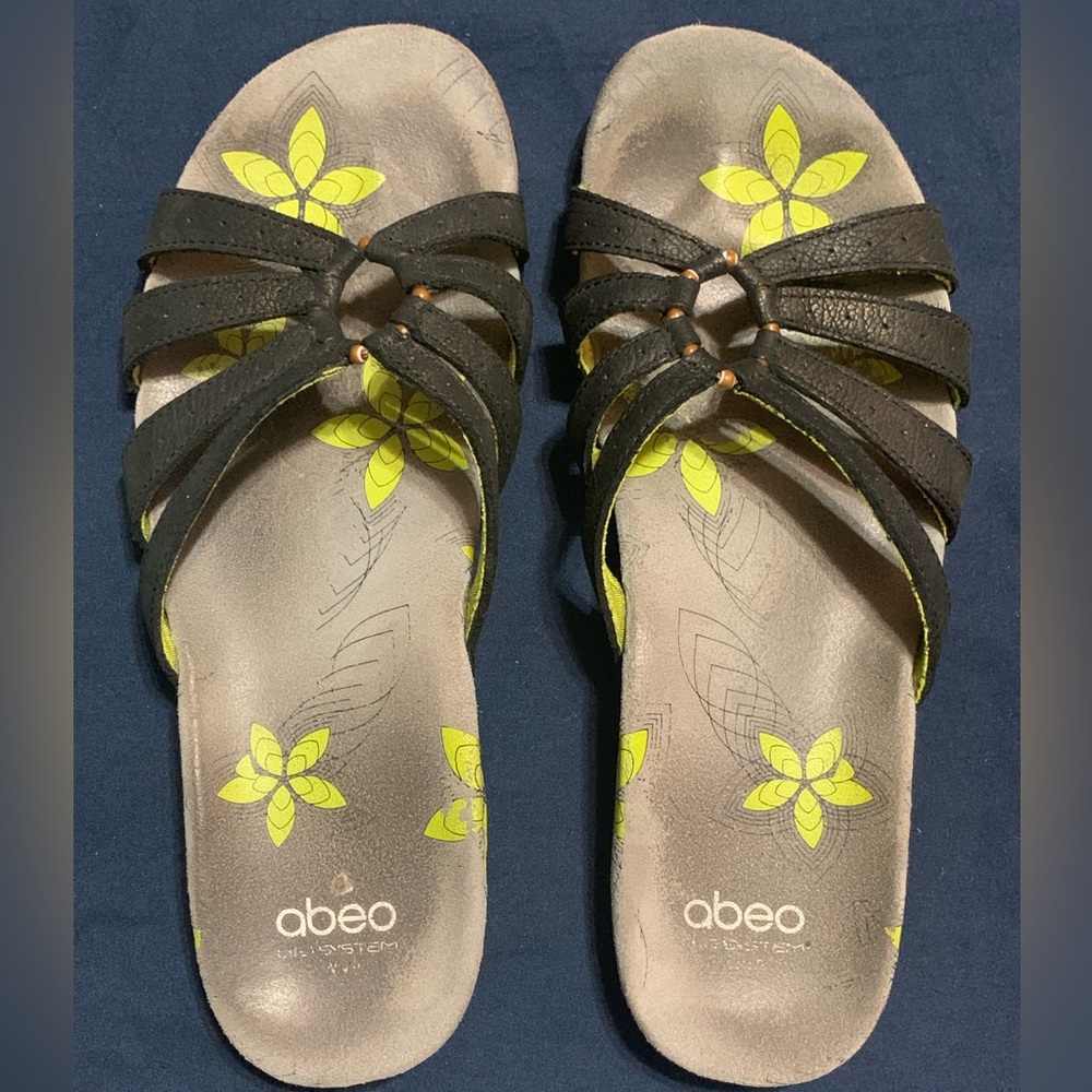 Abeo Farren Black Neutral Post Sandals Women’s Size 9 - Picture 5 of 8